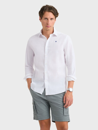 CAMISA LINO CHAMBRAY BLANCO