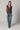 Blusa de lino con frunce central marrón