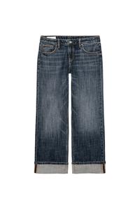 JEANS FOLDED DENIM TRF TIRO BAJO