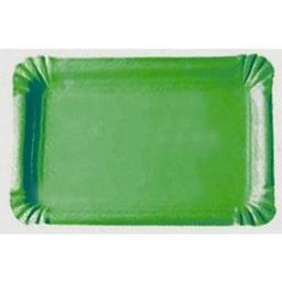 Plateaux carton rectangulaires 24 x 33 cm x 5 pièces vert grany
