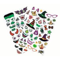 Autocollant d'Halloween Visages - Différents modèles - L 25 x H 0.2 x l 14 cm - Multicolore - PTIT CLOWN