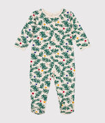 Pyjama en molleton gratté imprimé sapin de Noël bébé
