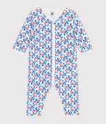 Pyjama bébé en coton sans pieds fleuri