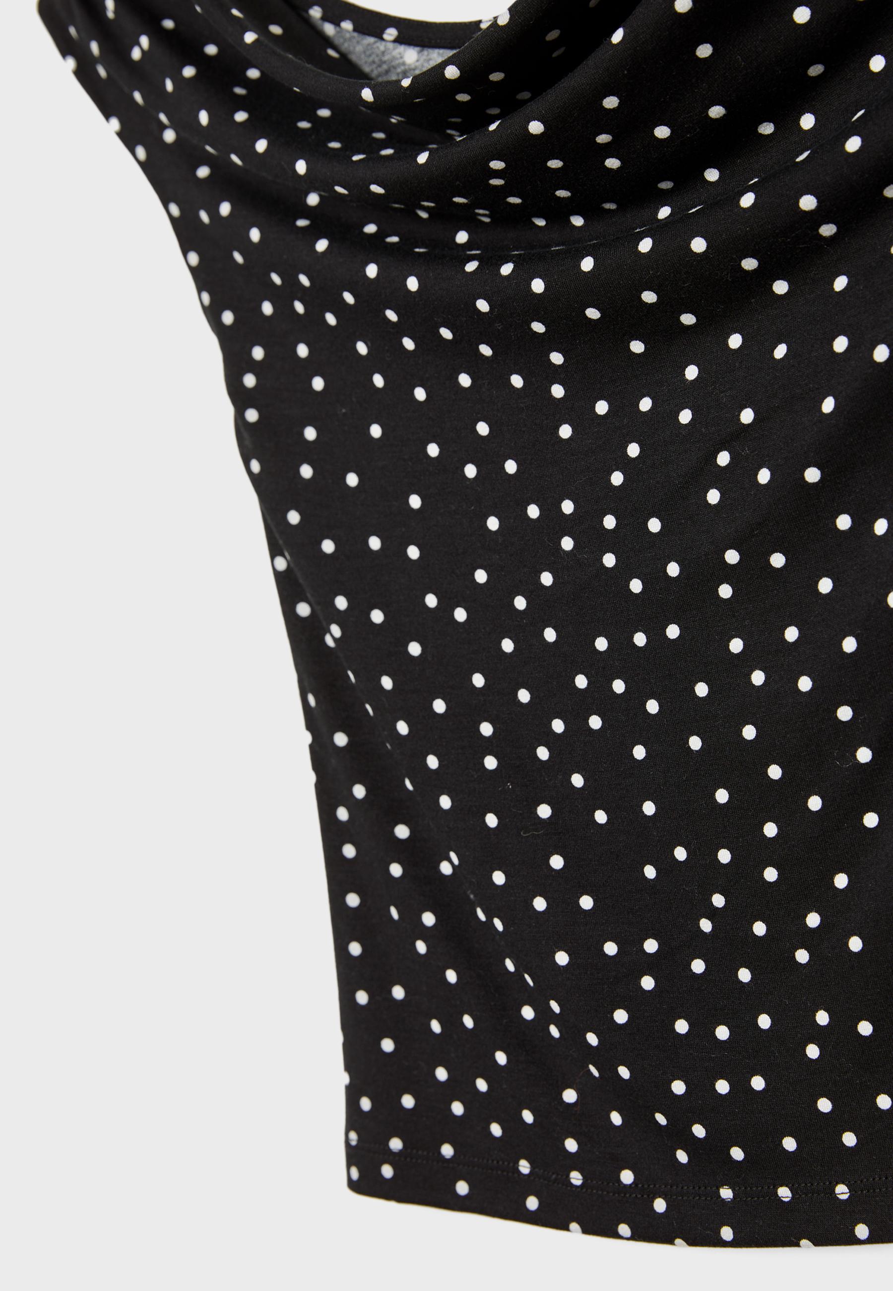 T-shirt asymétrique à pois