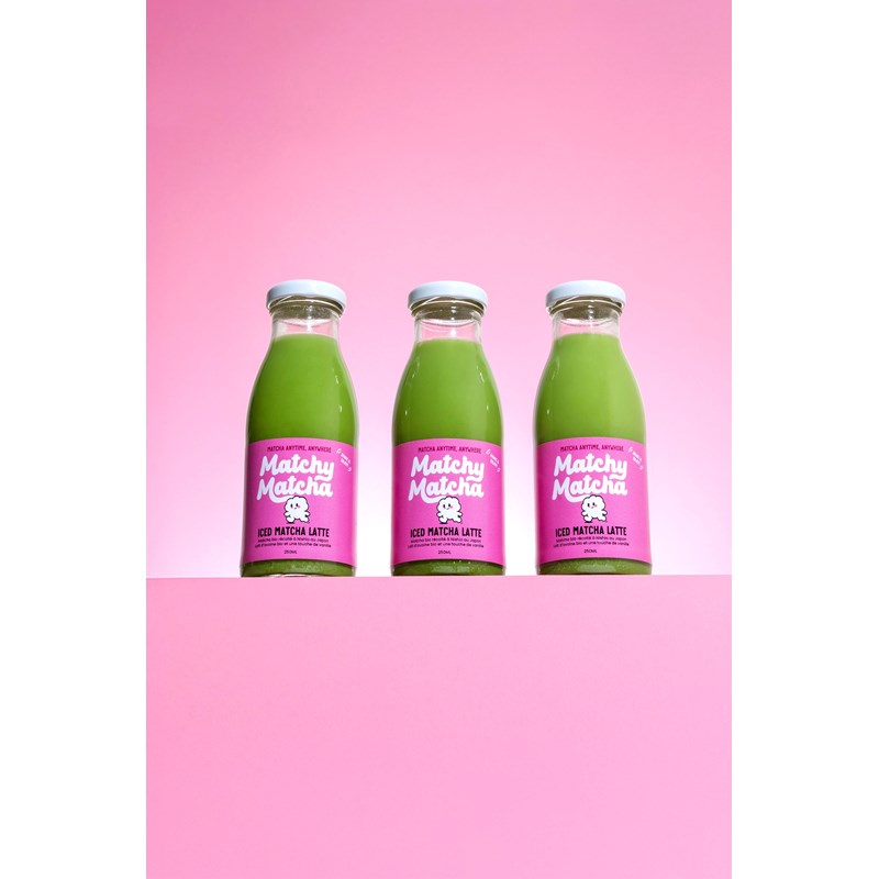 matcha latte pack de 6 bouteilles de 250 ml vegan fabrique en france
