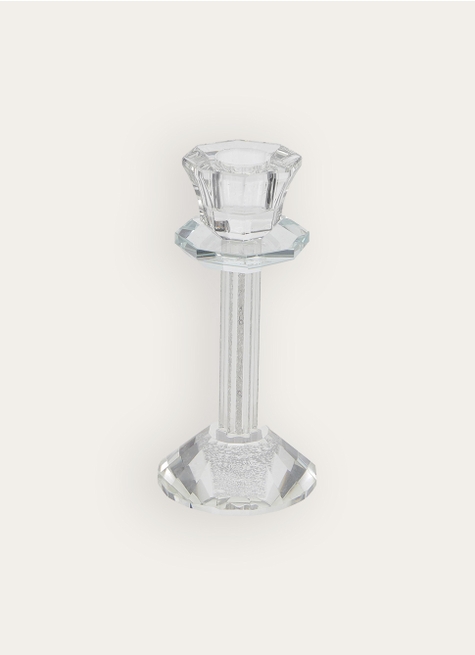 PETIT BOUGEOIR EN VERRE TRAVAILLÉ AVEC CRISTAUX