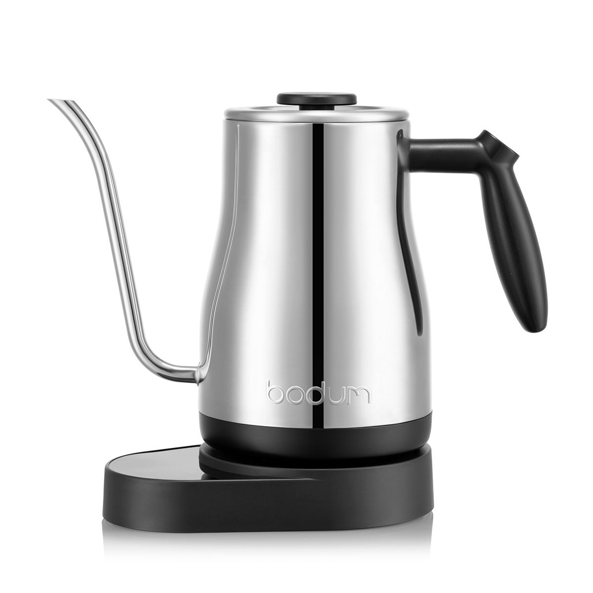 Bouilloire électrique à long bec, avec régulateur de température,1.200 W, 1.0 l, inox