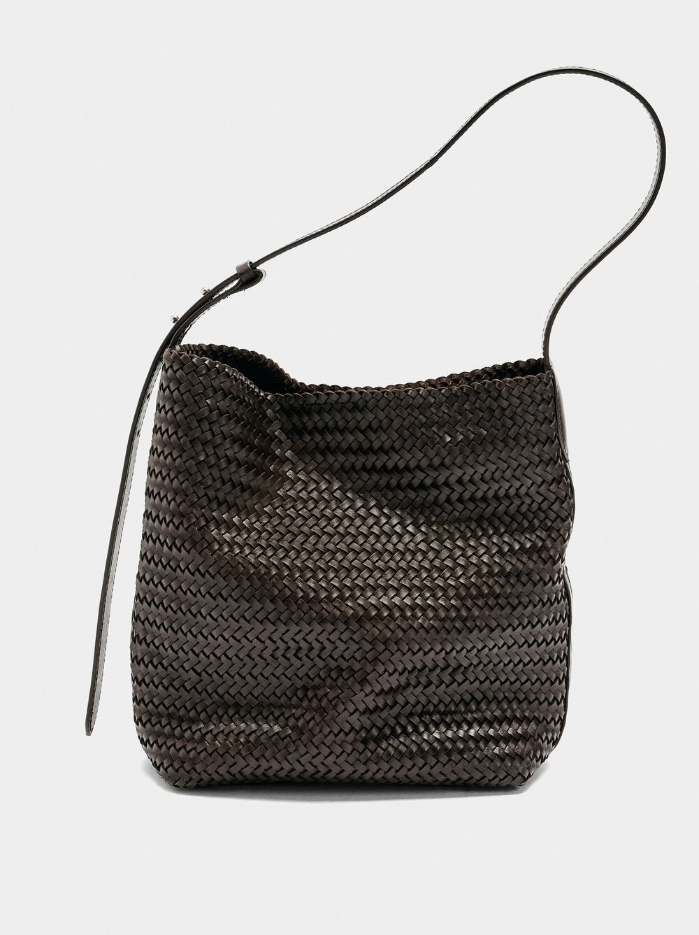 Sac à épaule avec cuir tressé