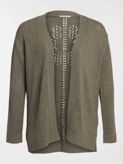 Gilet vert sombre grande taille femme