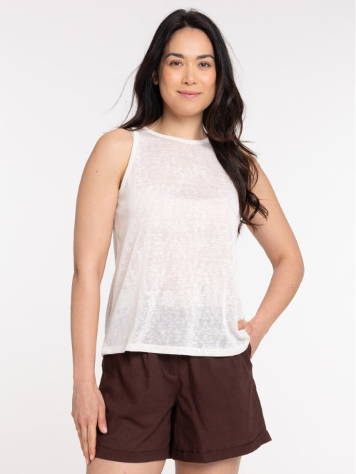 Débardeur écru femme