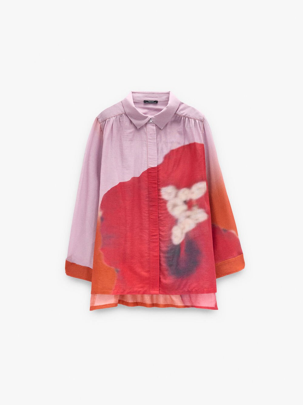 Chemise avec imprimé fleur 100% coton