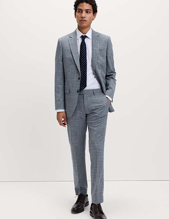 Veste extensible coupe ajustée à carreaux