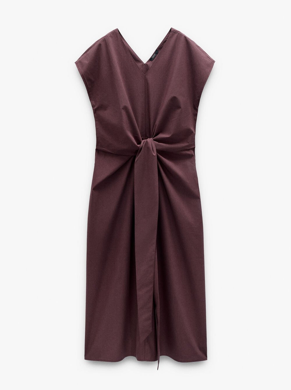 Robe midi avec nœud 100% coton