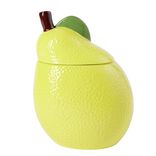 Bonbonnière céramique forme fruit Ø15xH20cm (2 modèles poire ou orange)