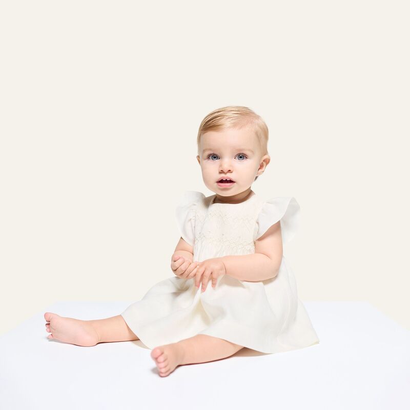 Robe bébé fille en lin