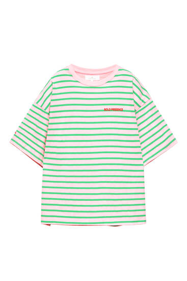 T-shirt rayures manches courtes