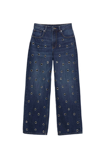 Jean baggy œillets
