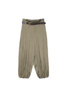Pantalon bouffant satiné ceinture