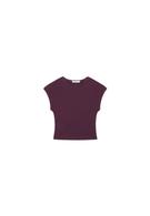 T-shirt crop mini manches