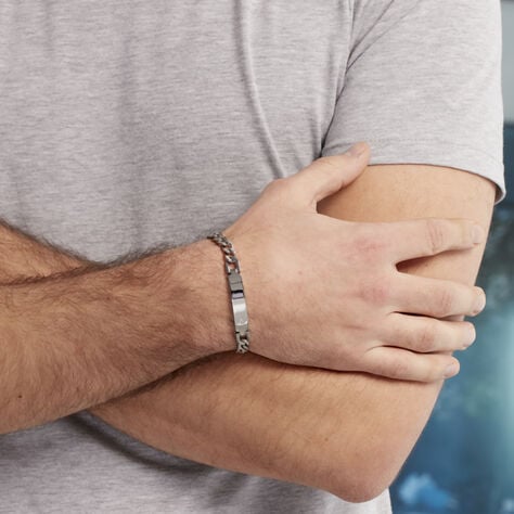 Bracelet Hugo Acier Blanc - 21 cm