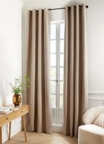 RIDEAU THERMIQUE UNI EFFET VELOURS MAT