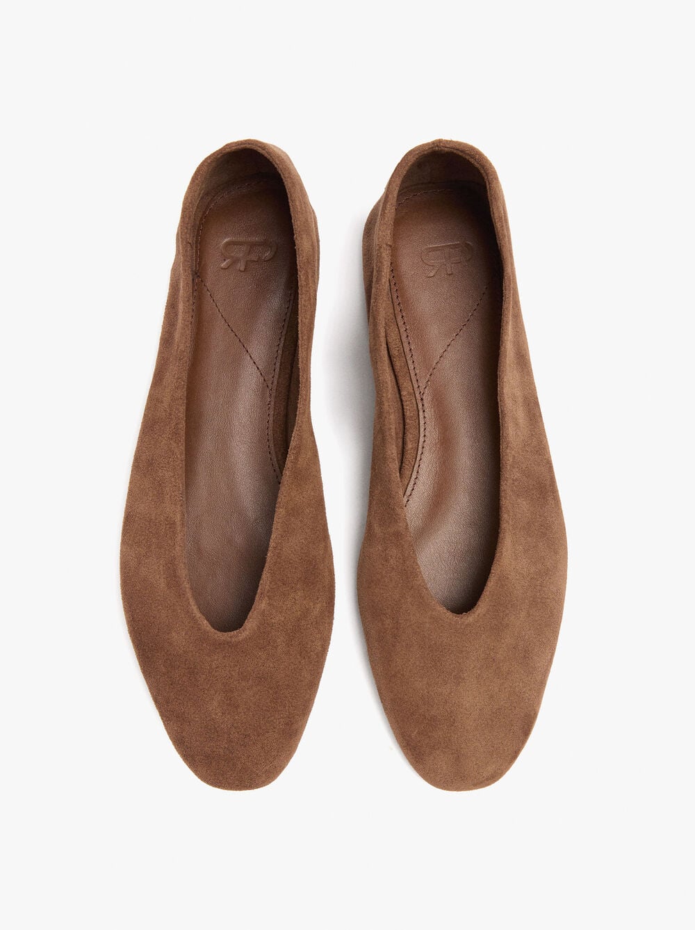 Ballerines en cuir suédé