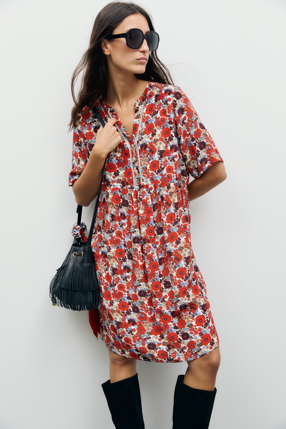 Robe courte fleurie - COLLE