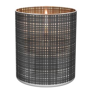 Lilly bordlykt 10 cm sandblåst svart