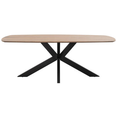 Table de salle &agrave; manger Trevora ovale - bois de manguier - 230x100 cm