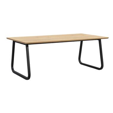 Table de salle à manger Brigitte rectangulaire - naturel/noir - 180x90 cm