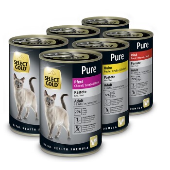 PURE natvoer kat, Adult Mixpakket 6x400g