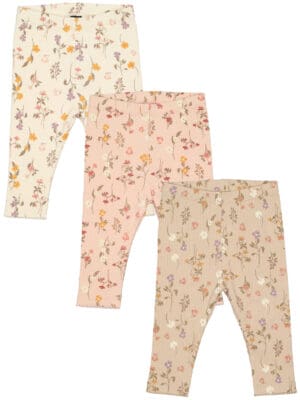 Legging côtelé fleurs nouveau-né taille 50 – 68