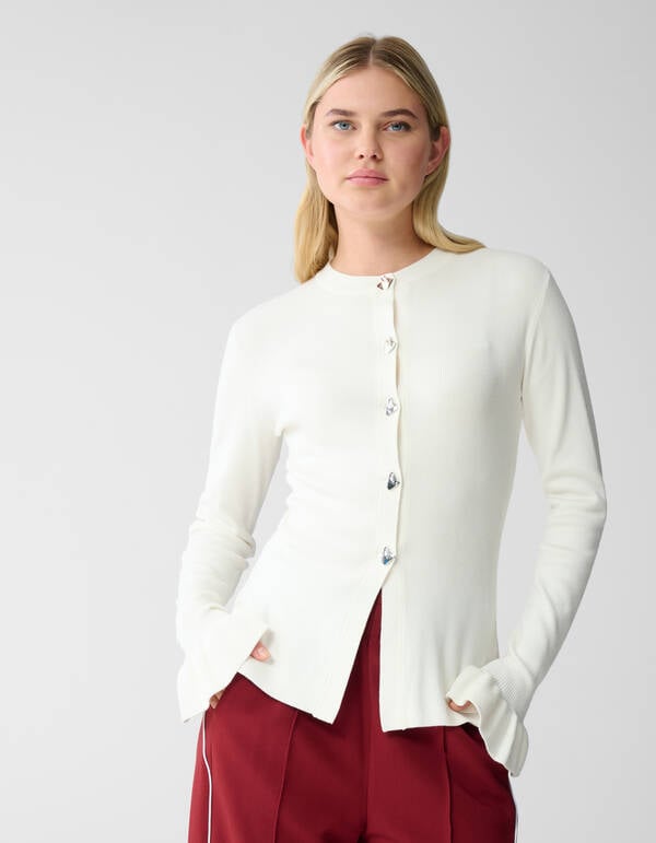 Ruffle Vest Gebroken Wit