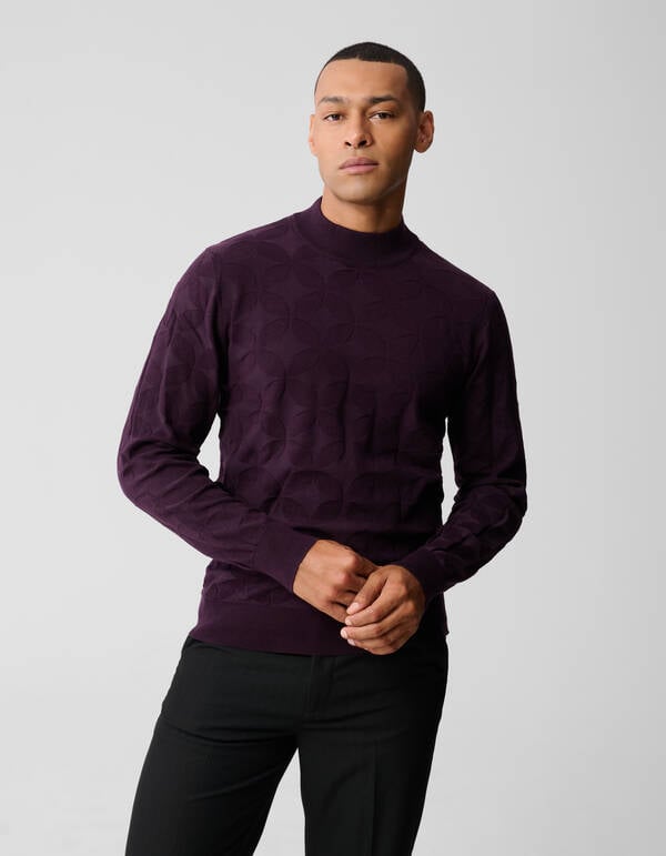 Sparkle Gebreide Trui Donkerrood