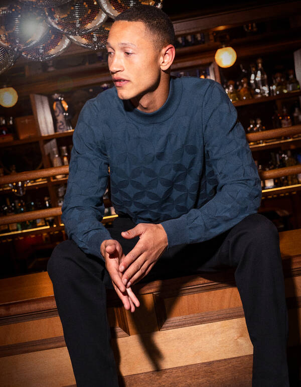 Sparkle Gebreide Trui Blauw