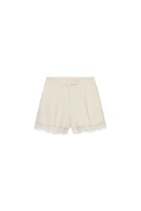LACE DARTED BERMUDA SHORTS