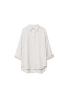 Soepelvallende blouse met linnenlook
