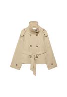 Trenchcoat met opstaande kraag en riem