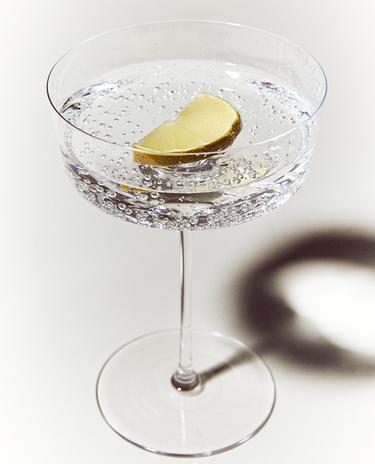 NISKI KIELISZEK Z KRYSZTAŁOWEGO SZKŁA