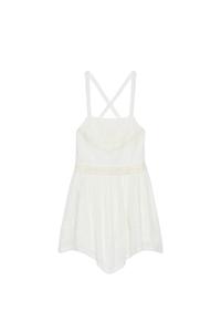 EMBROIDERED CHIFFON MINI DRESS