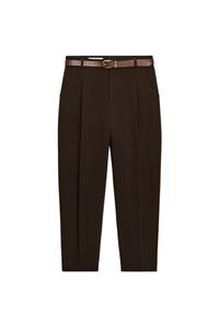 CROPPED TROUSERS WITH BELT