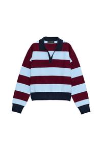 STRIPED KNIT POLO