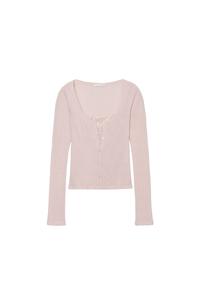 CONTRAST JACKET WITH LACE TOP