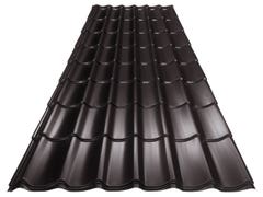 Tigla metalica, Maro, RAL 8019, 0,4 mm x 185 x 120 cm, 2,22 mp • Bravo Lucios