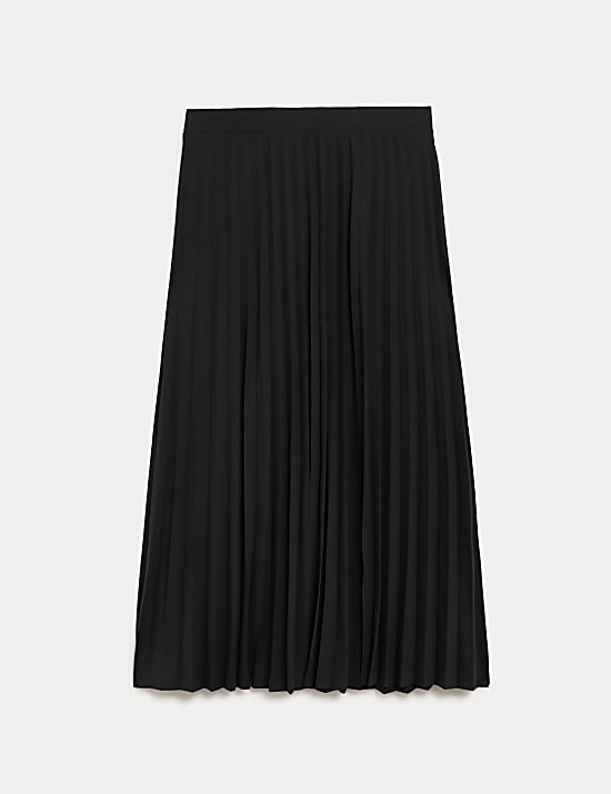 Jersey Pleated Midaxi Skirt